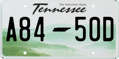 TN license plate A8450D