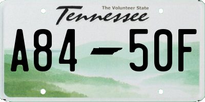 TN license plate A8450F