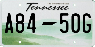 TN license plate A8450G