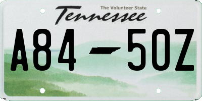 TN license plate A8450Z