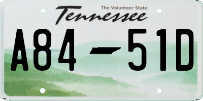 TN license plate A8451D