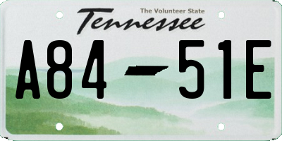 TN license plate A8451E