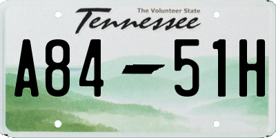 TN license plate A8451H