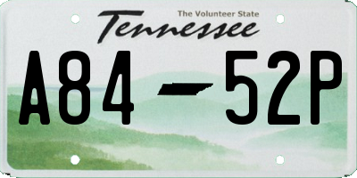 TN license plate A8452P