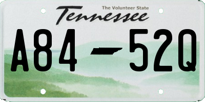 TN license plate A8452Q
