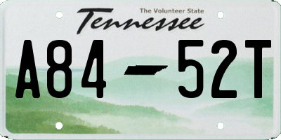 TN license plate A8452T