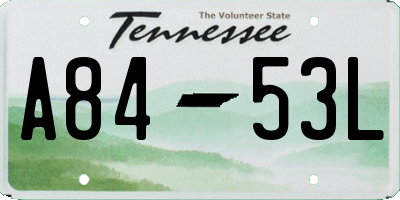 TN license plate A8453L