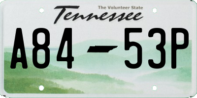 TN license plate A8453P