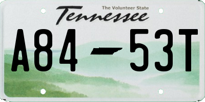 TN license plate A8453T