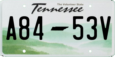 TN license plate A8453V