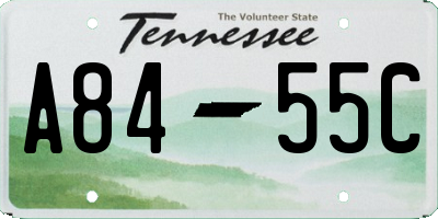 TN license plate A8455C