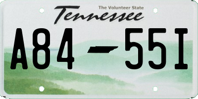 TN license plate A8455I