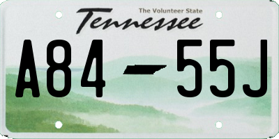TN license plate A8455J