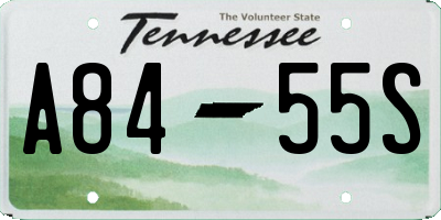 TN license plate A8455S