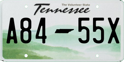 TN license plate A8455X