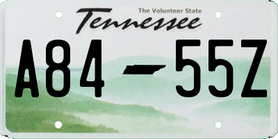 TN license plate A8455Z