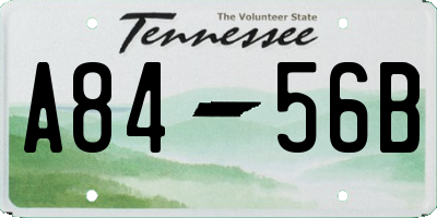 TN license plate A8456B