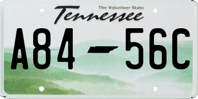 TN license plate A8456C