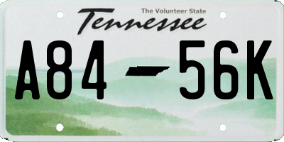 TN license plate A8456K
