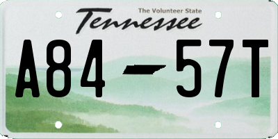 TN license plate A8457T