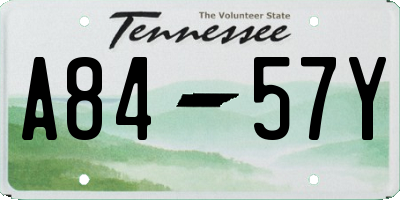 TN license plate A8457Y