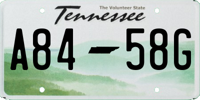 TN license plate A8458G