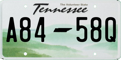 TN license plate A8458Q