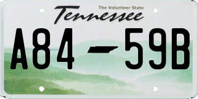 TN license plate A8459B