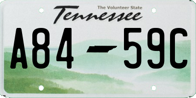 TN license plate A8459C