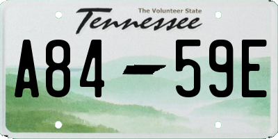 TN license plate A8459E