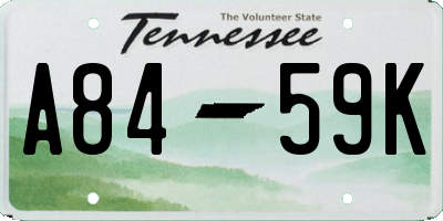 TN license plate A8459K