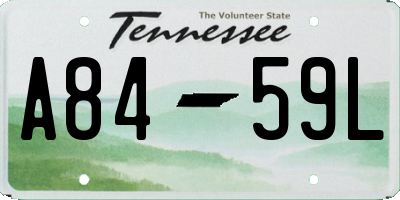 TN license plate A8459L