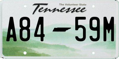 TN license plate A8459M