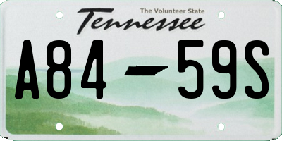 TN license plate A8459S