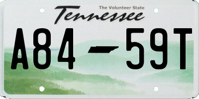 TN license plate A8459T