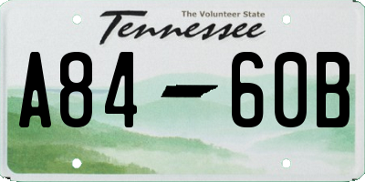 TN license plate A8460B