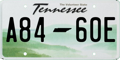 TN license plate A8460E