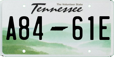 TN license plate A8461E