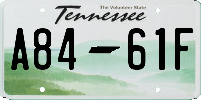 TN license plate A8461F
