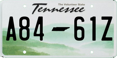 TN license plate A8461Z