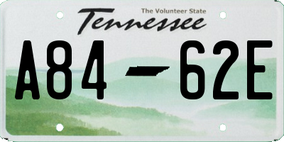 TN license plate A8462E