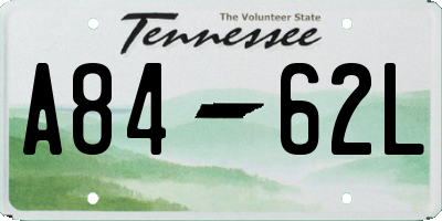TN license plate A8462L