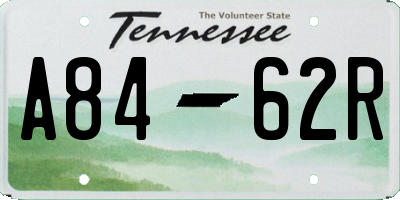 TN license plate A8462R