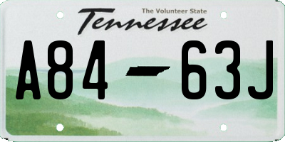 TN license plate A8463J