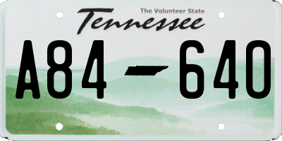 TN license plate A8464O