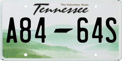 TN license plate A8464S