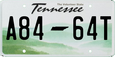 TN license plate A8464T