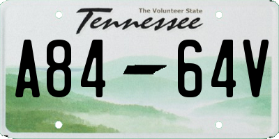 TN license plate A8464V