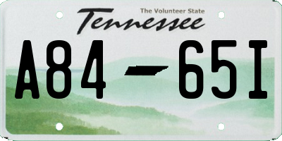 TN license plate A8465I