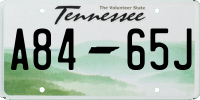 TN license plate A8465J